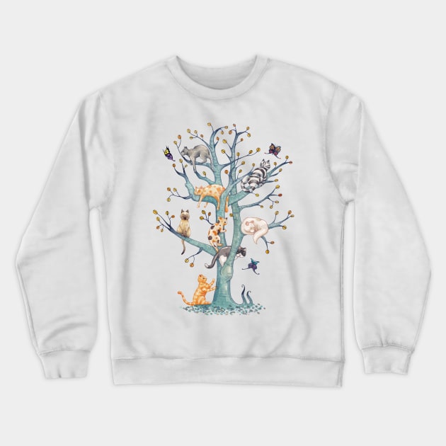 The tree of cat life Crewneck Sweatshirt by Timone